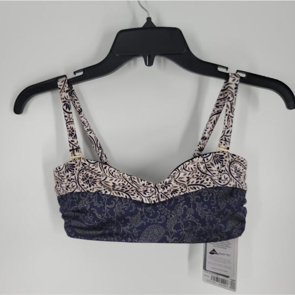 Athleta Aqualuxe Batik Bandeau Swim Top Size XS - Picture 2 of 10